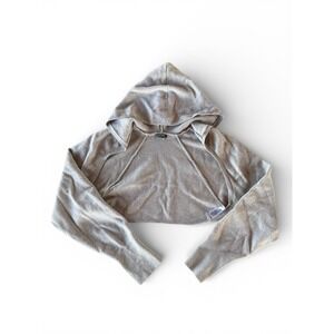 Cropped Hoodie Shrug Womens Minimalist Y2K Athleisure Bolero Layering Top Sz L